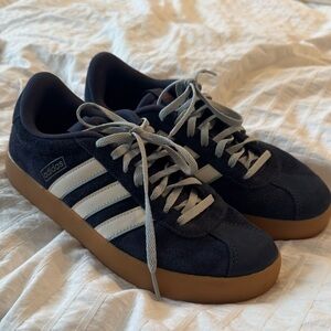 adidas Navy and White Sneakers